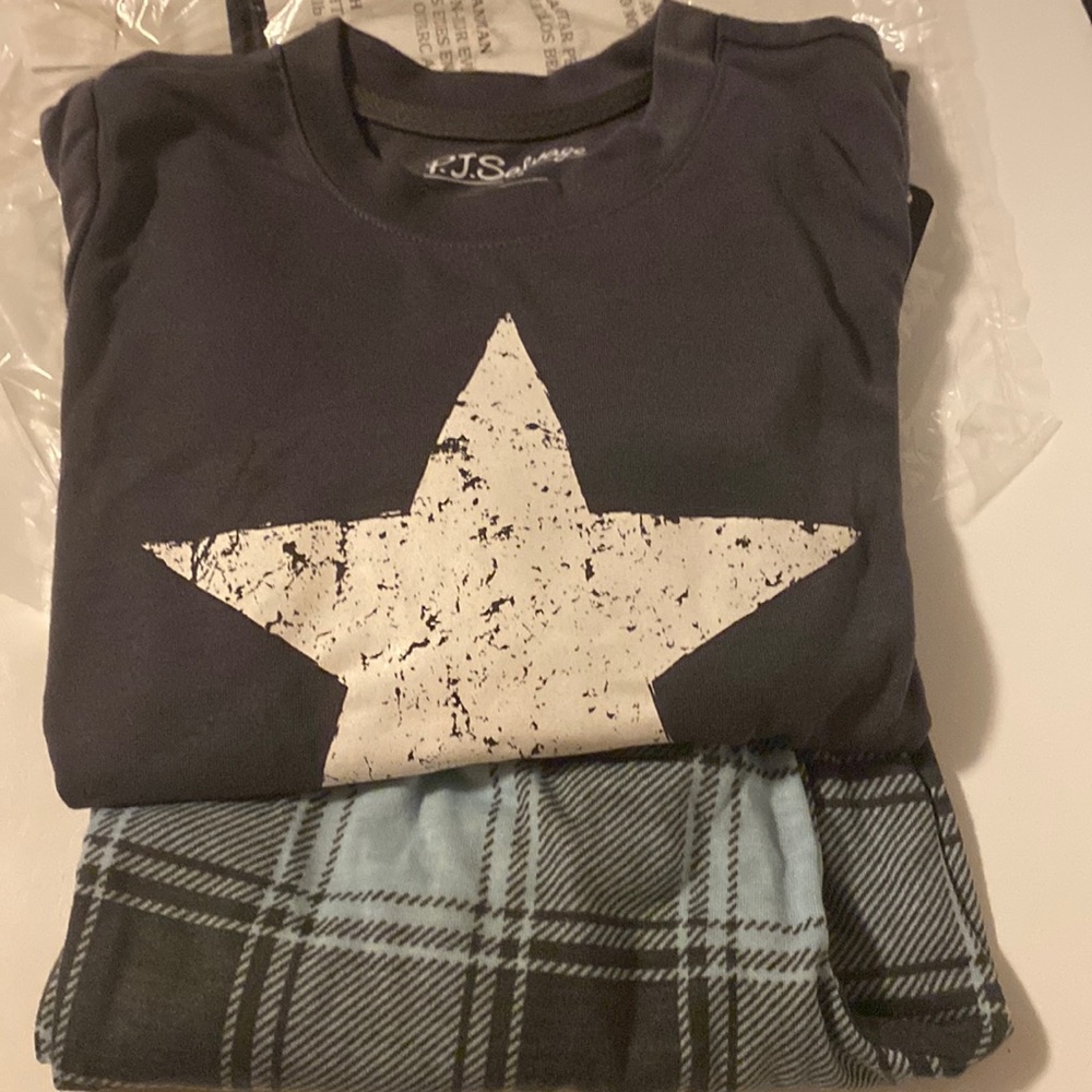 🩵🩵🩵 PJ Salvage….Kids NWT…Size XS/6 Long Sleeve Top w/Plaid Shorts 🩵🩵🩵